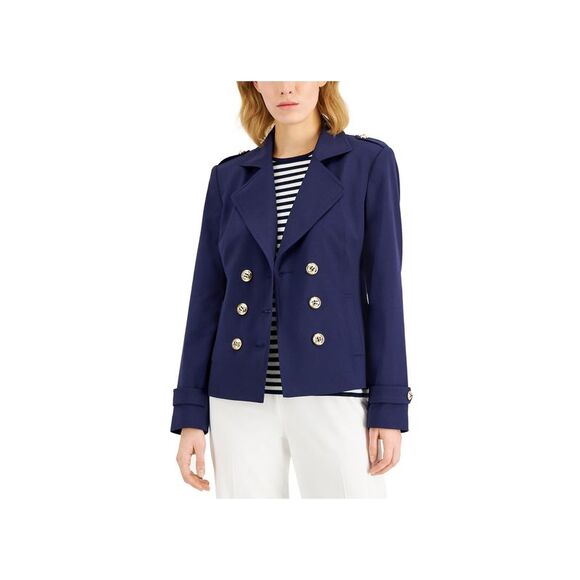 Tahari Asl Double Button Sailor Peacoat Jacket